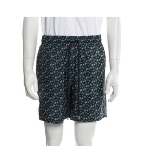Vilebrequin Black and Blue Floral Swim Trunks